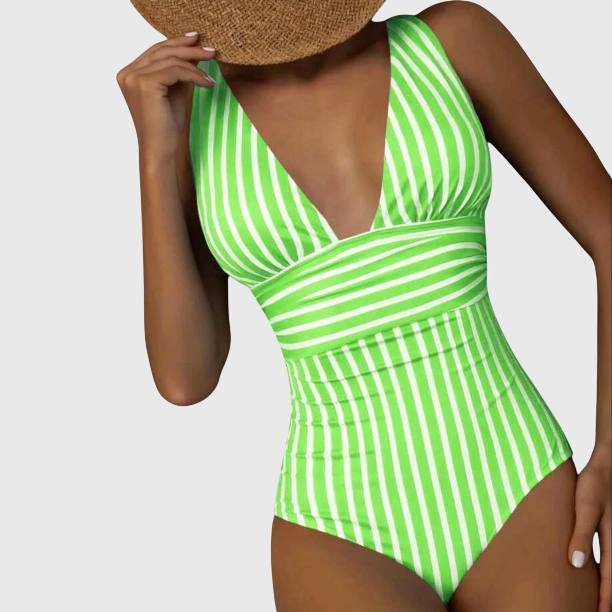Women Swimsuit | V-Neck One Piece Swimwear-Women Swimsuit-Lightsnest