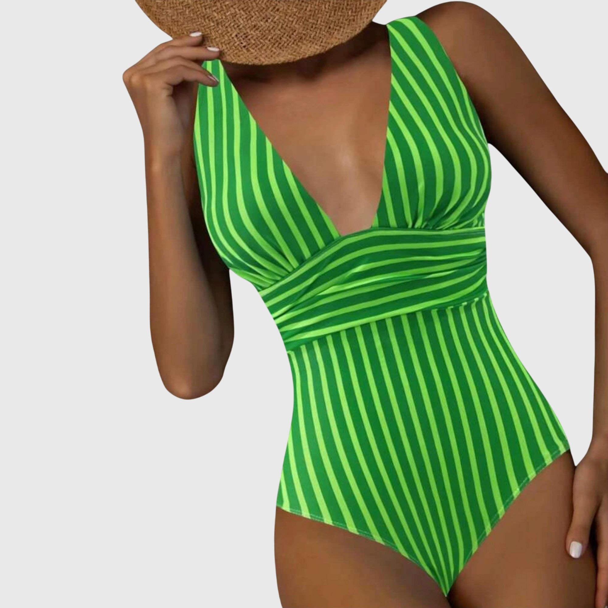 Women Swimsuit | V-Neck One Piece Swimwear-Women Swimsuit-Lightsnest