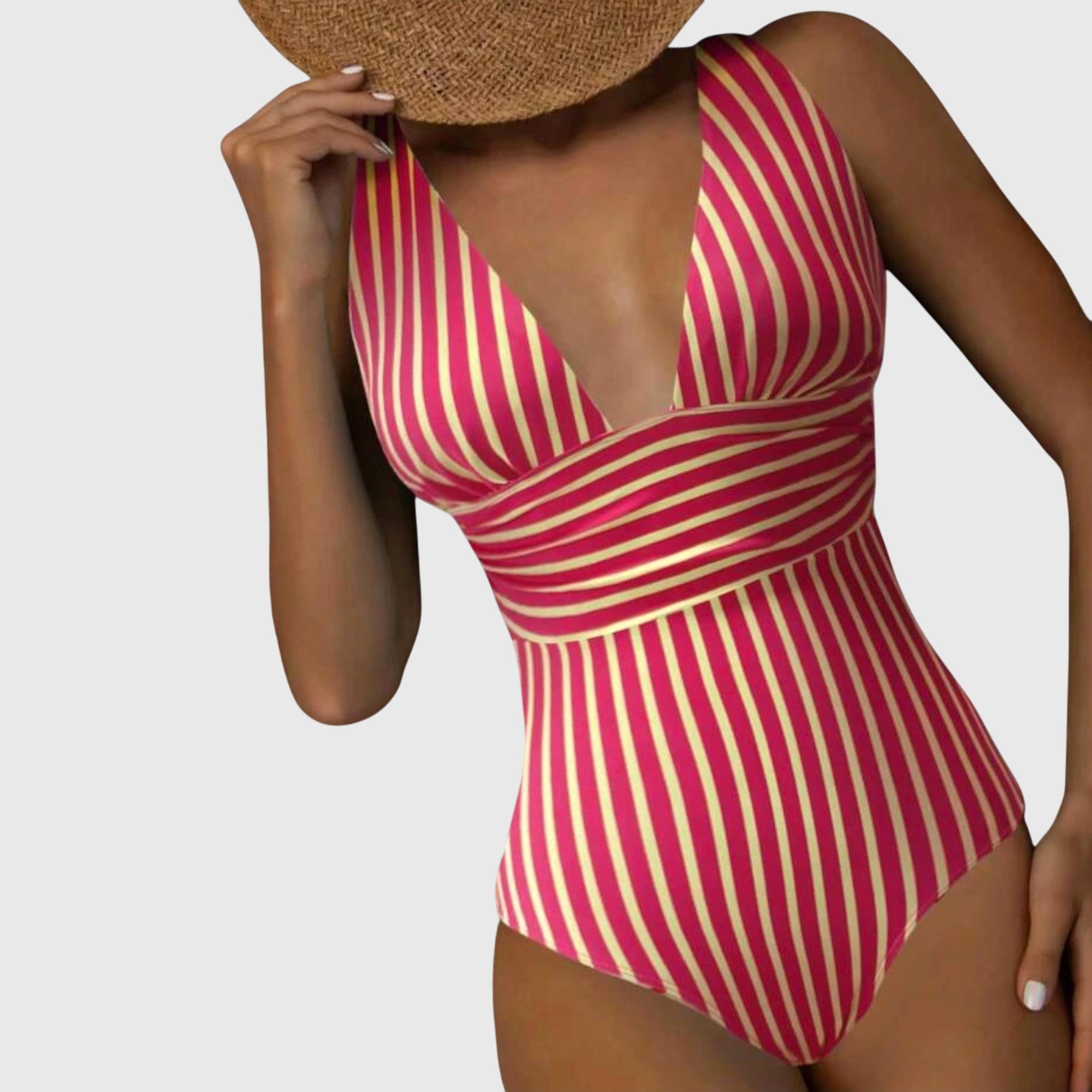 Women Swimsuit | V-Neck One Piece Swimwear-Women Swimsuit-Lightsnest