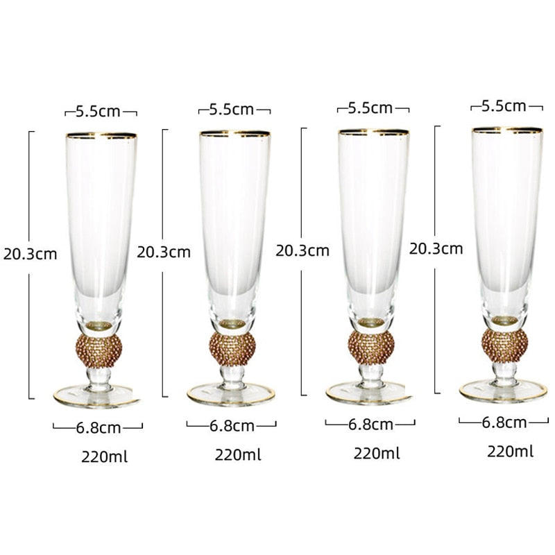 Champagne Flutes | Champagne Glasses-Glass-Lightsnest