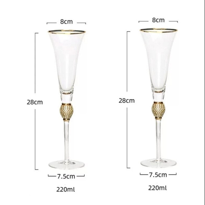 Champagne Flutes | Champagne Glasses-Glass-Lightsnest