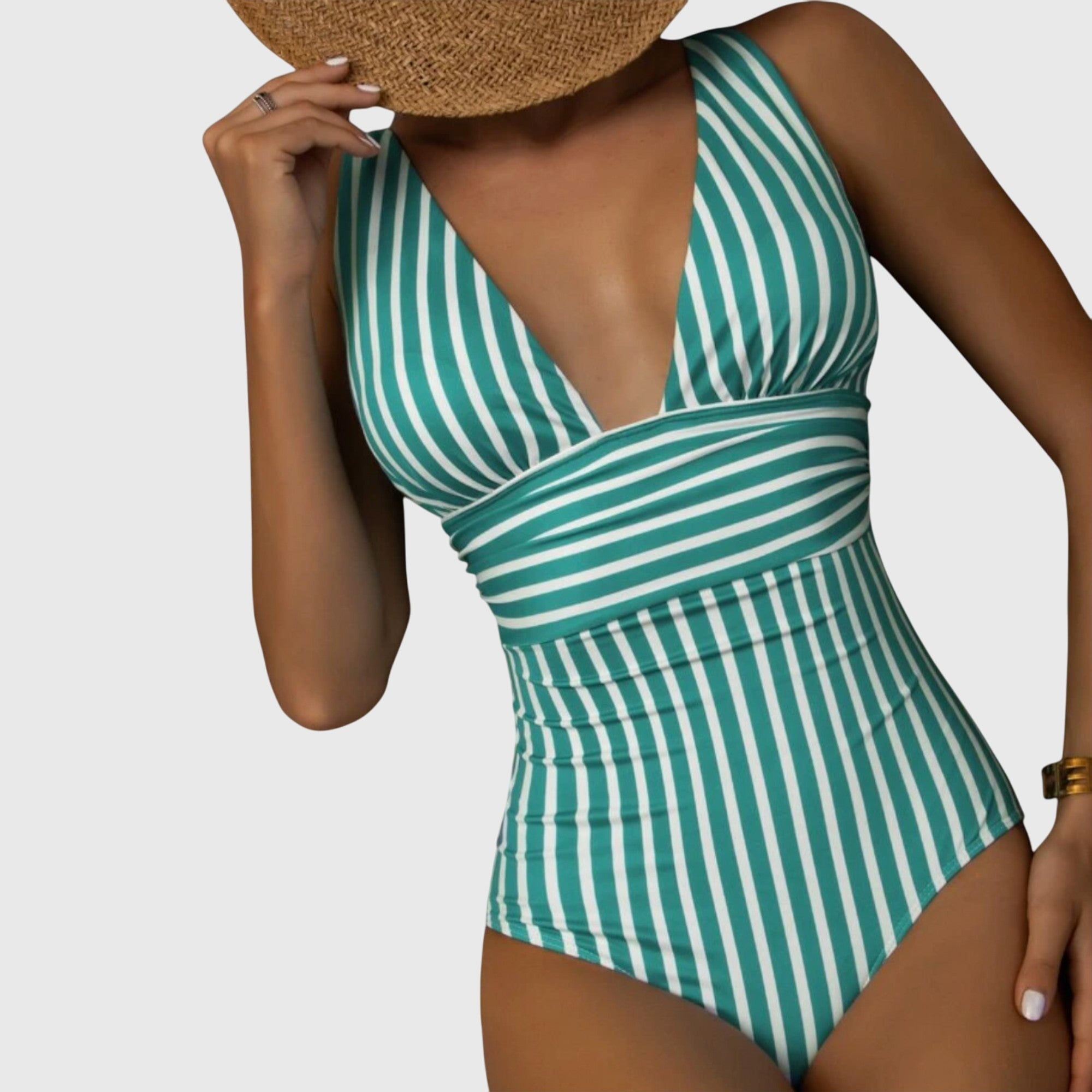 Women Swimsuit | V-Neck One Piece Swimwear-Women Swimsuit-Lightsnest