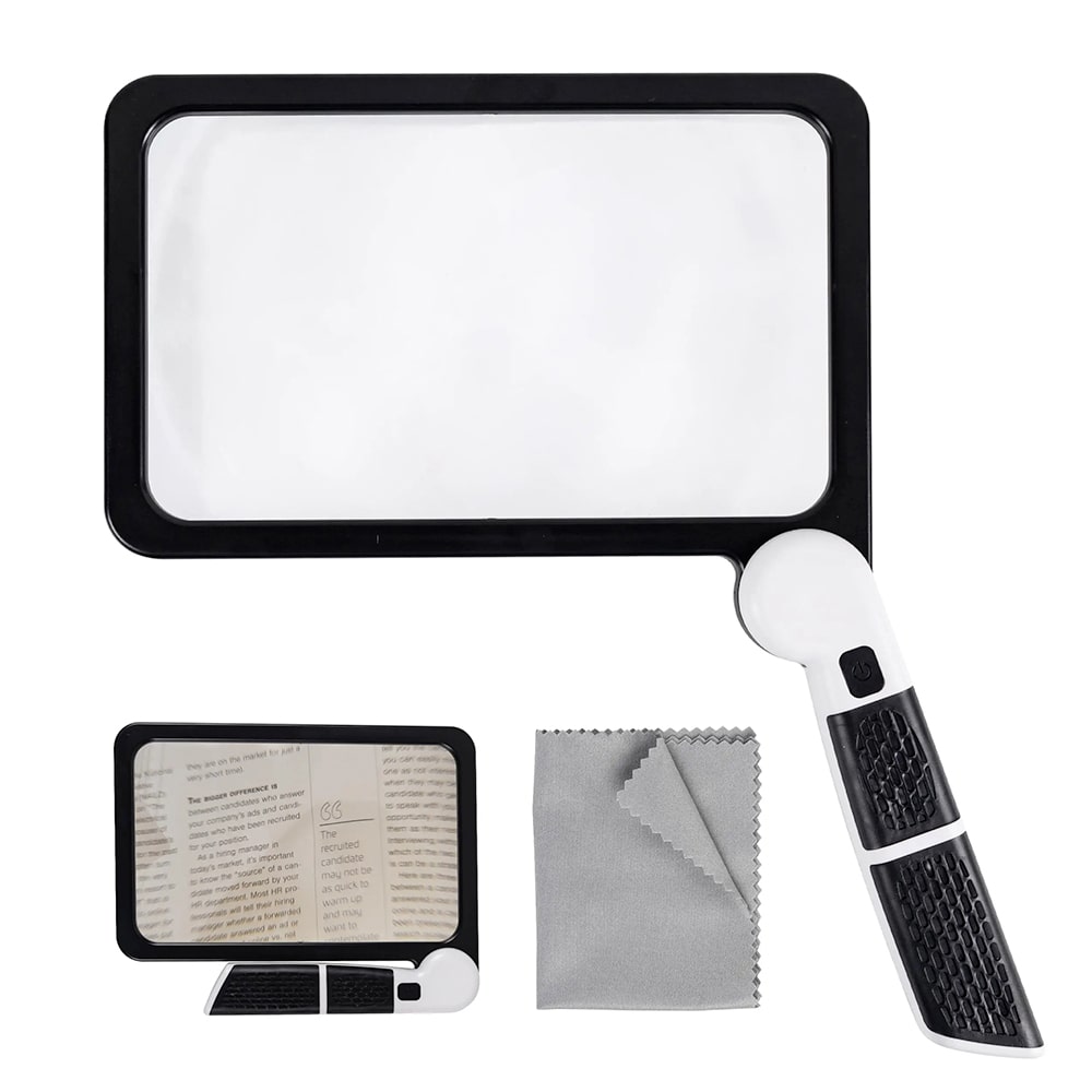Handheld Magnifying Glass | Reading Light-Magnifier-Lightsnest