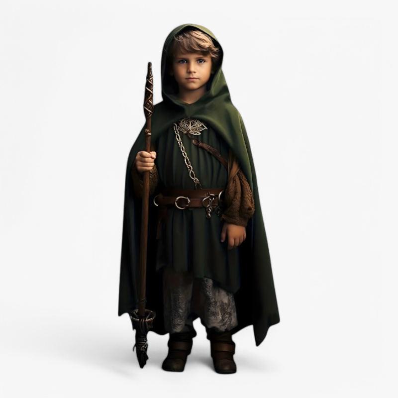Wizard Cape | Hooded Adventure Costume-Kids Costume-Lightsnest