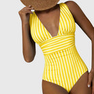 Women Swimsuit | V-Neck One Piece Swimwear-Women Swimsuit-Lightsnest