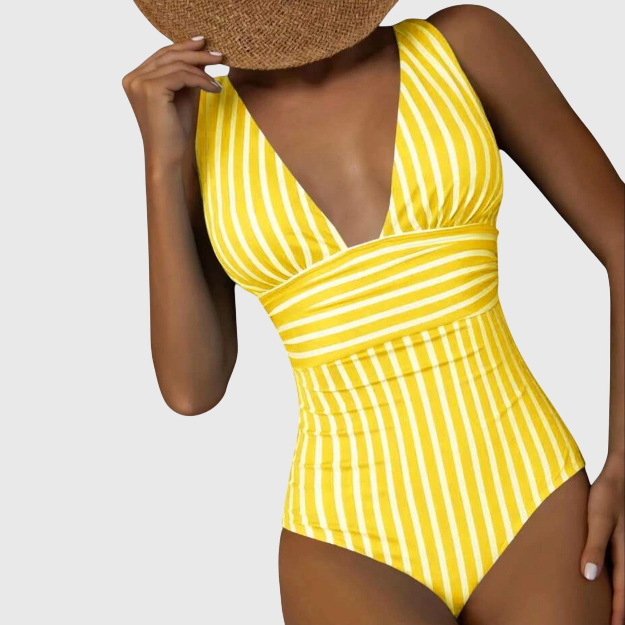 Women Swimsuit | V-Neck One Piece Swimwear-Women Swimsuit-Lightsnest