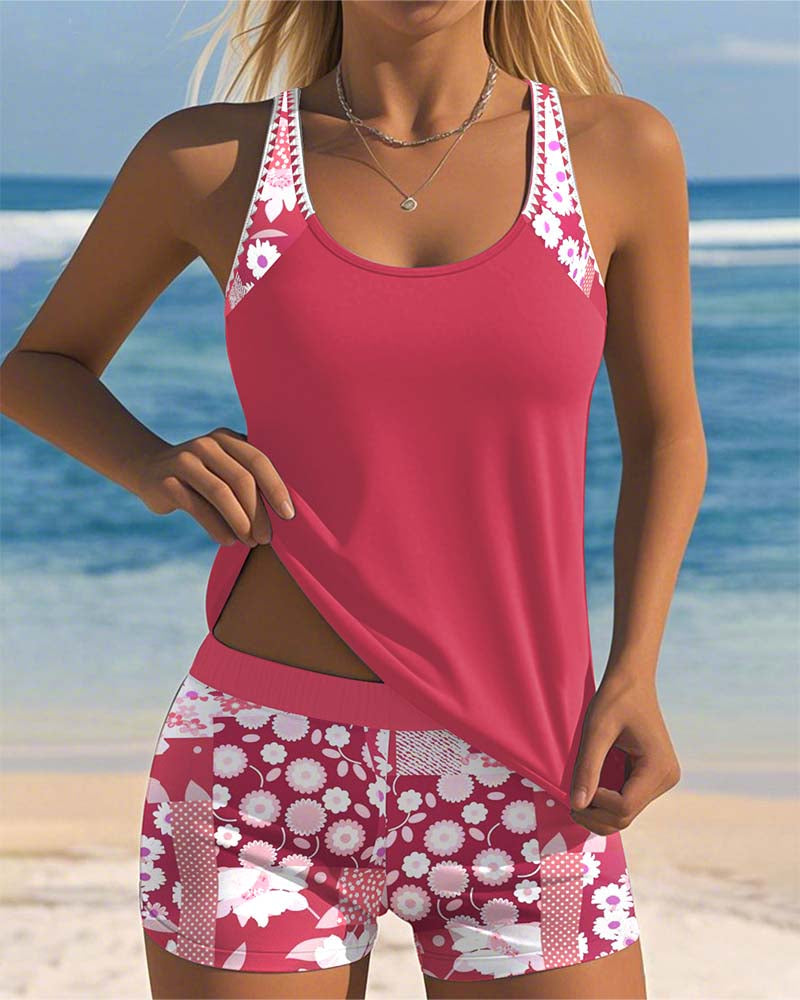 Women Swimsuit | Tankini With Shorts-Women Swimsuit-Lightsnest