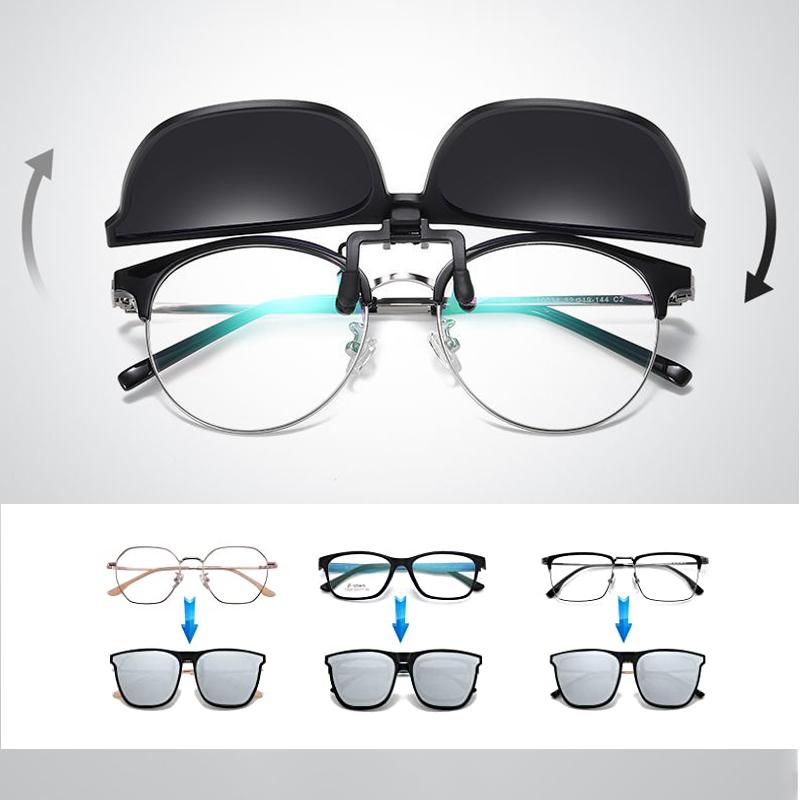 Polarized Clip-On Sunglasses | Flip-Up Eyewear-Eyeglasses-Lightsnest