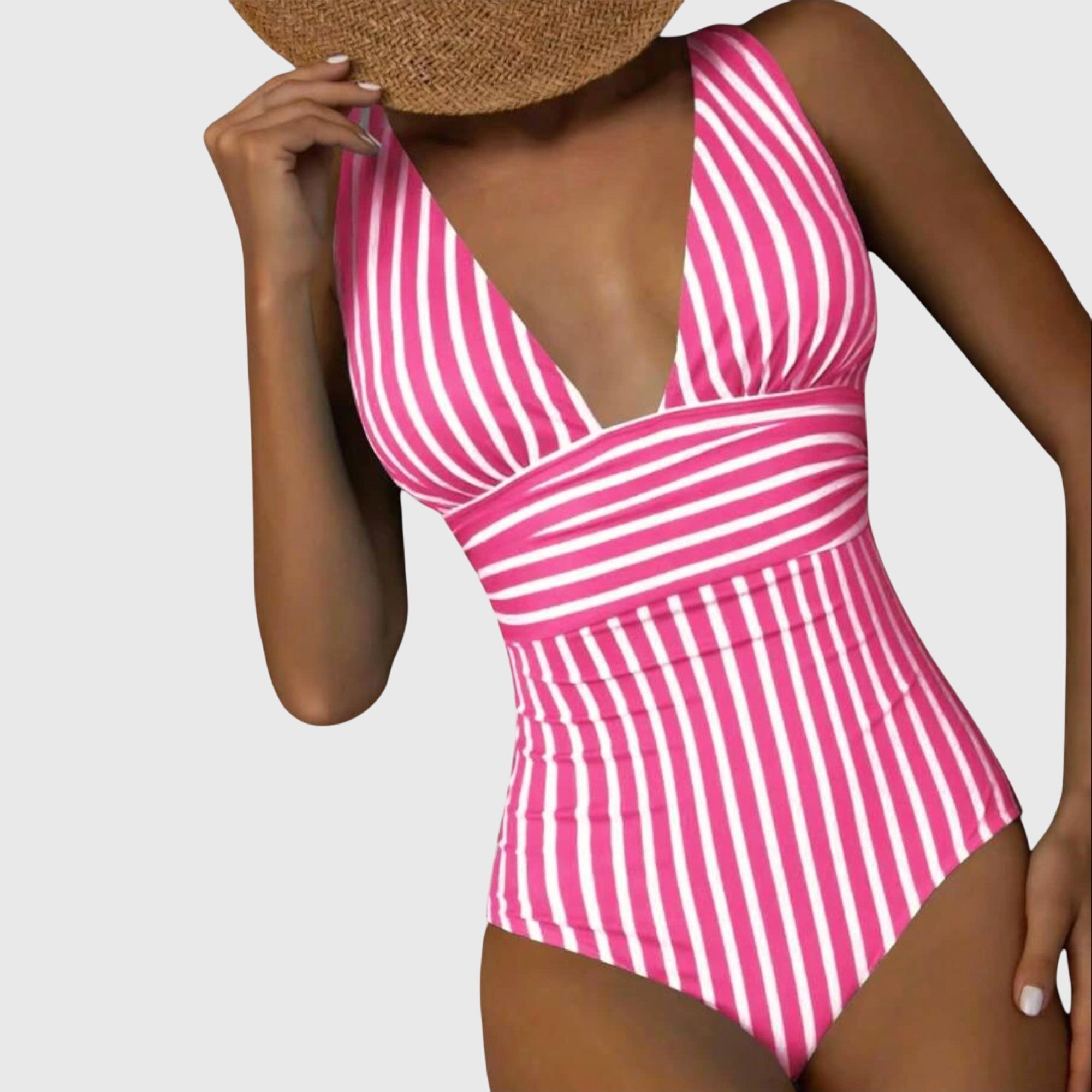 Women Swimsuit | V-Neck One Piece Swimwear-Women Swimsuit-Lightsnest