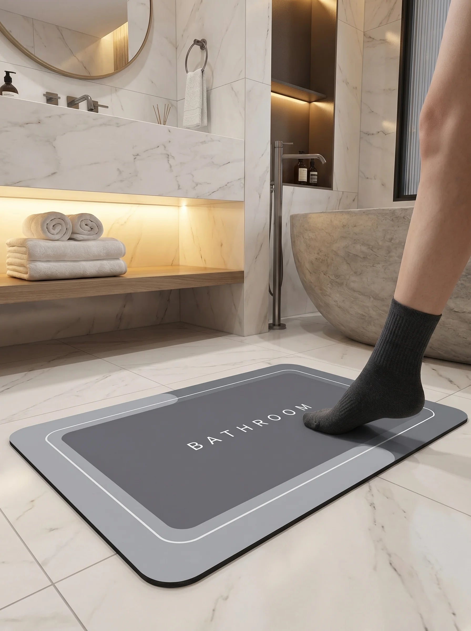 Bath Mat | Non Slip Shower Mat-Bathroom Mat-Lightsnest