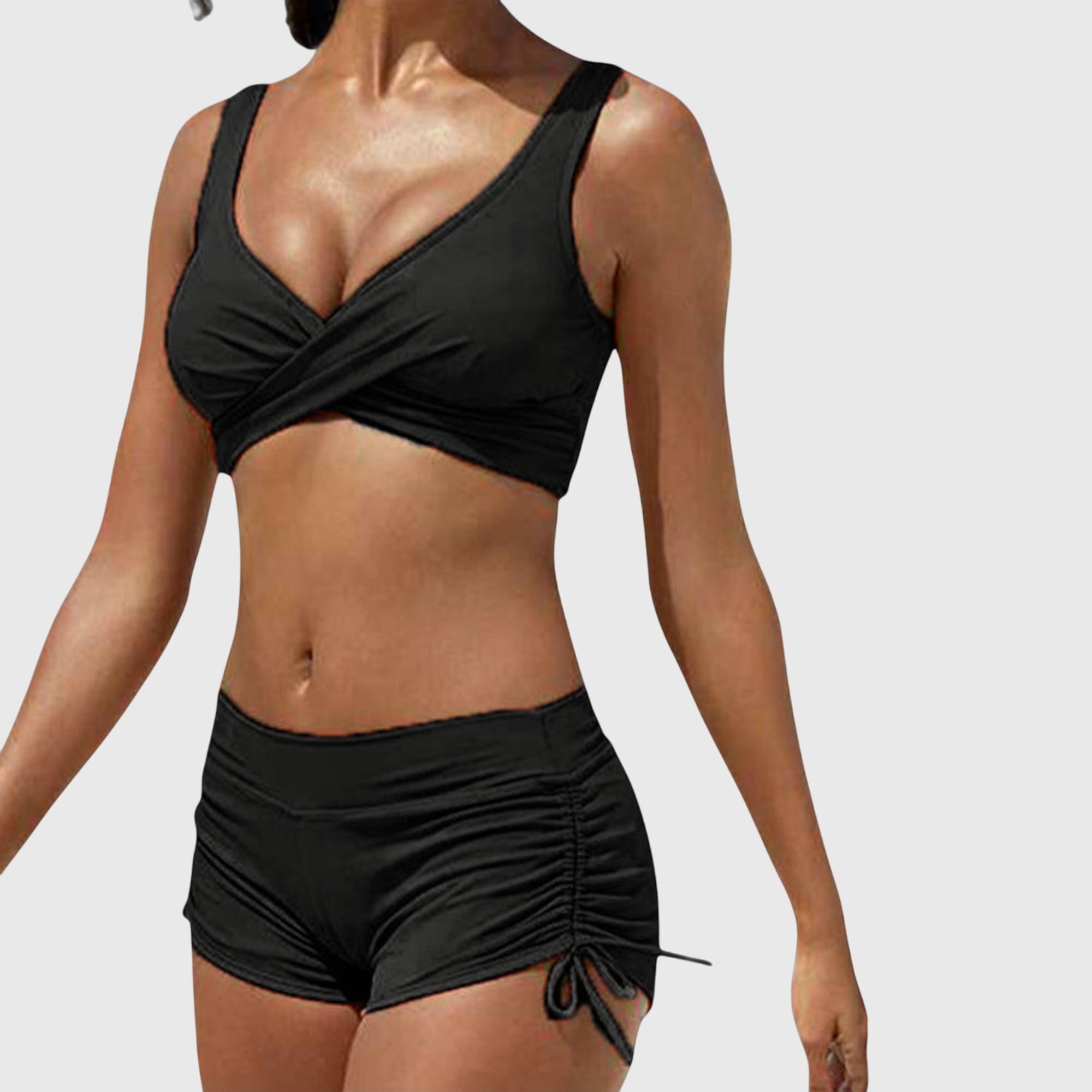Women Swimsuit | Women Tankini Set With Shorts-Women Swimsuit-Lightsnest