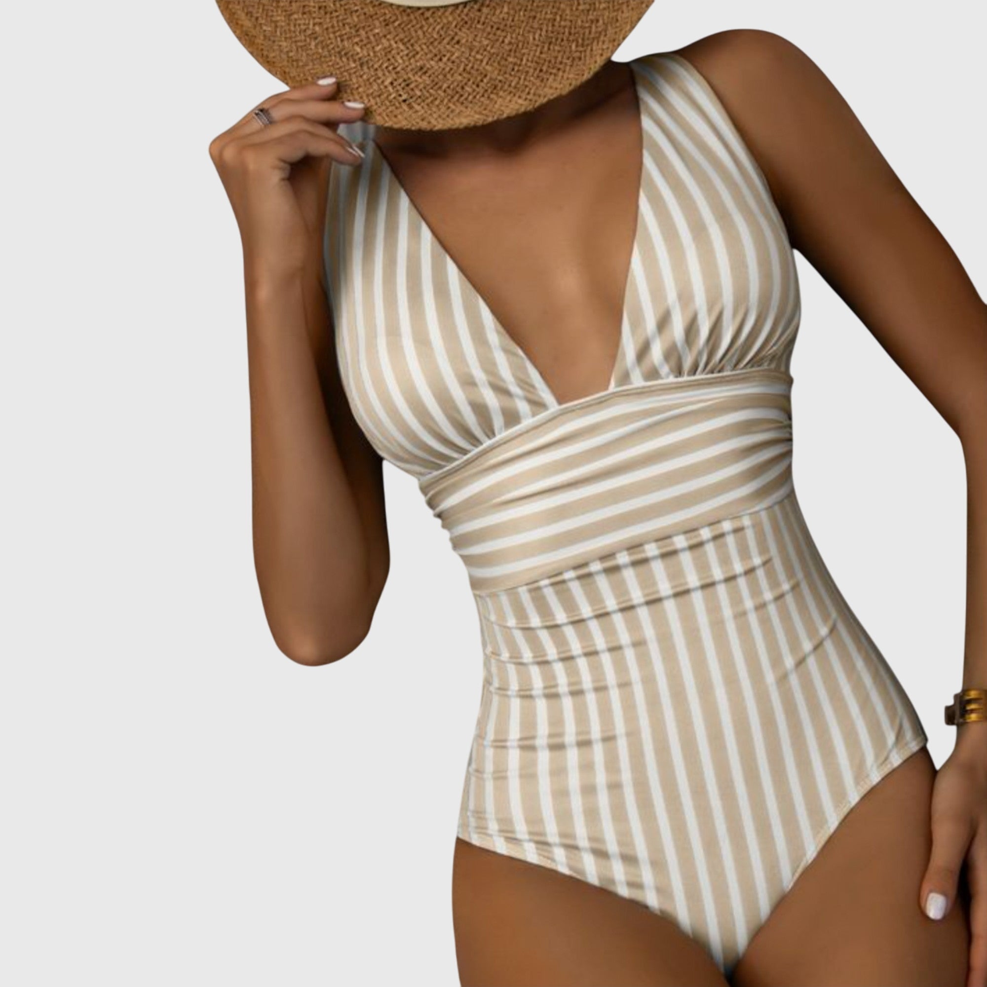 Women Swimsuit | V-Neck One Piece Swimwear-Women Swimsuit-Lightsnest