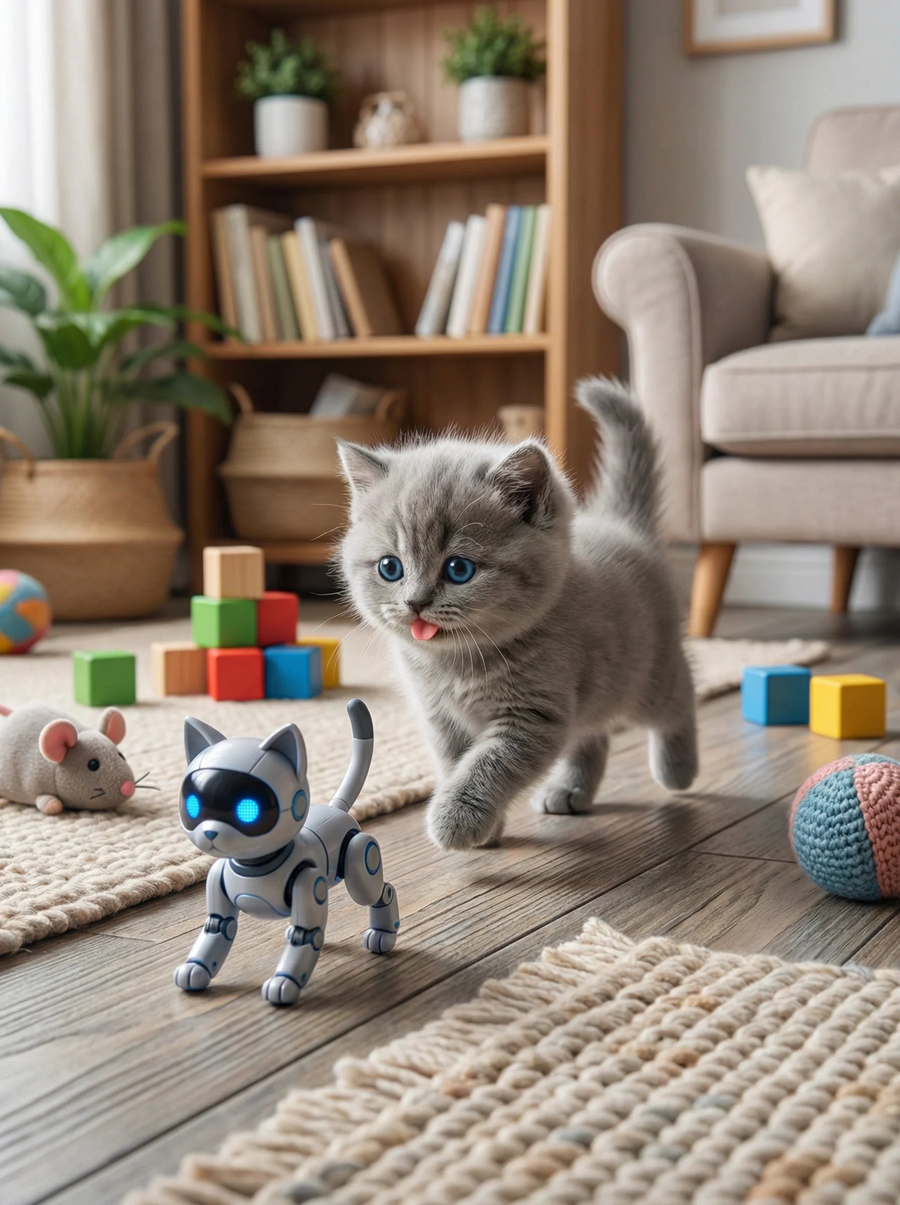 Robot Cat | Interactive Cat Toy-Toy-Lightsnest