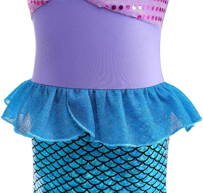 Mermaid Costume Kids | Little Mermaid Outfit-Kids Costume-Lightsnest