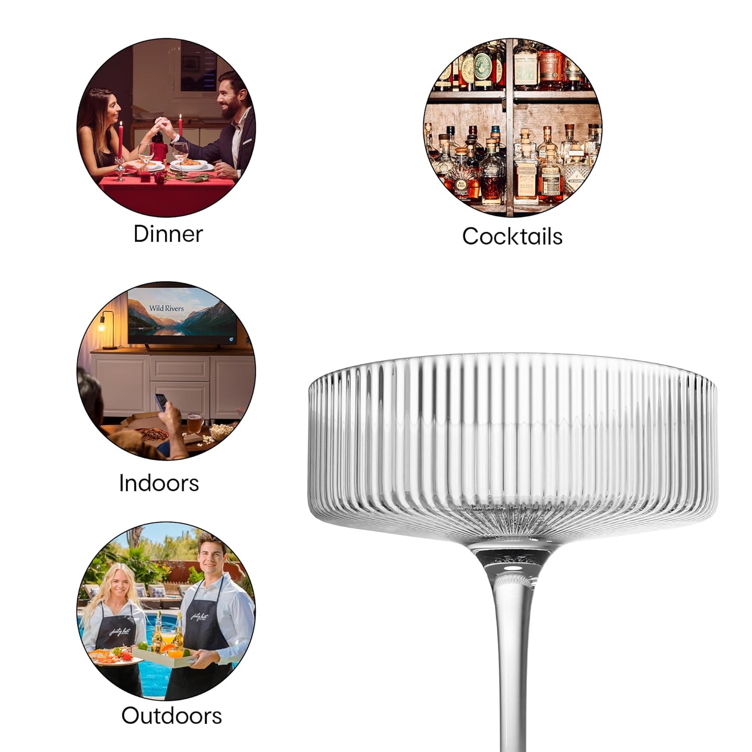 Cocktail Glasses | Dessert Serving Cups-Coupe Glasses-Lightsnest