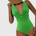 Women Swimsuit | V-Neck One Piece Swimwear-Women Swimsuit-Lightsnest