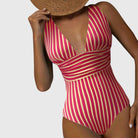 Women Swimsuit | V-Neck One Piece Swimwear-Women Swimsuit-Lightsnest