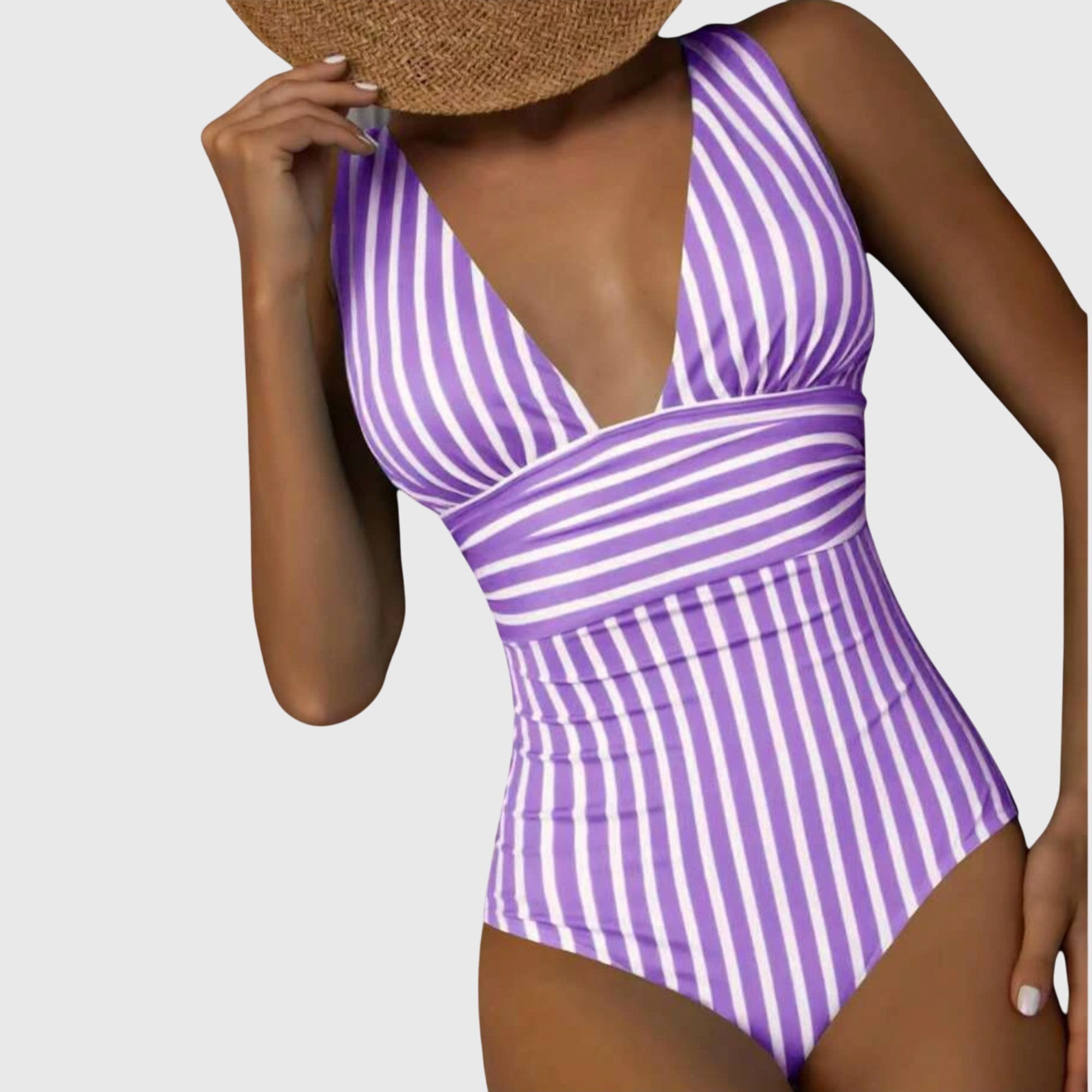 Women Swimsuit | V-Neck One Piece Swimwear-Women Swimsuit-Lightsnest