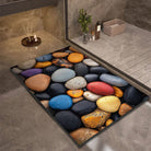 Bathroom Rug | Stone Design Bath Mat-Bath Mat-Lightsnest