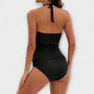 Tankini Set | V Neck Halter Neck Swimwear-Women Swimsuit-Lightsnest