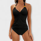 Tankini Set | V Neck Halter Neck Swimwear-Women Swimsuit-Lightsnest