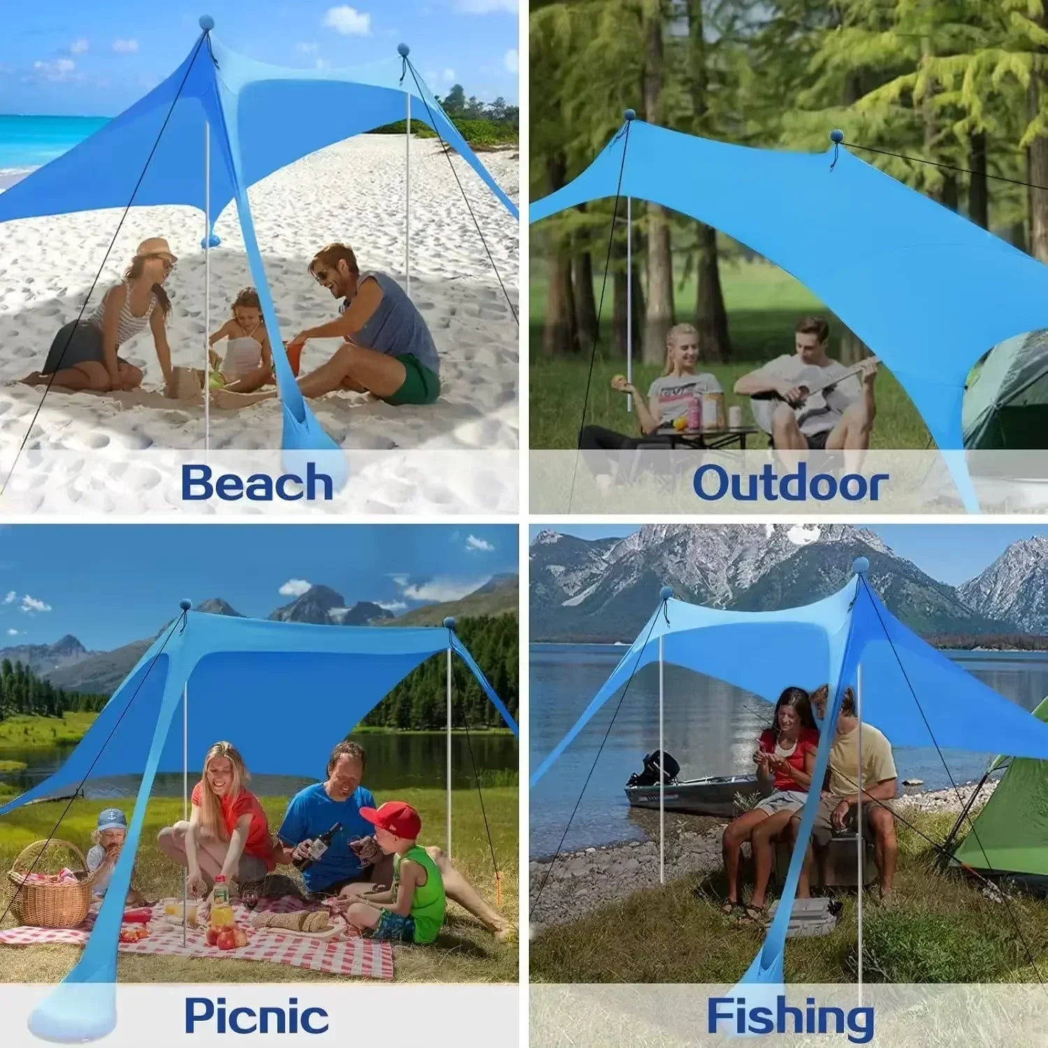 Beach Tent | Pop Up Sun Beach Shelter-Beach Tent-Lightsnest