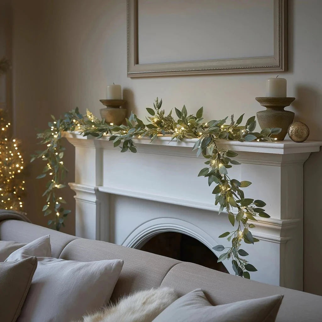 Garland With Lights | Greenery Lights-Garland-Lightsnest