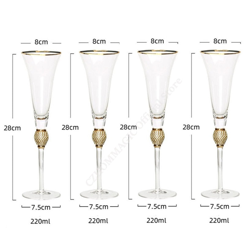 Champagne Flutes | Champagne Glasses-Glass-Lightsnest