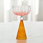 Ribbed Cocktail Glasses | Vintage Colored Glassware-Glass-Lightsnest