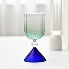 Ribbed Cocktail Glasses | Vintage Colored Glassware-Glass-Lightsnest
