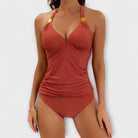 Tankini Set | V Neck Halter Neck Swimwear-Women Swimsuit-Lightsnest