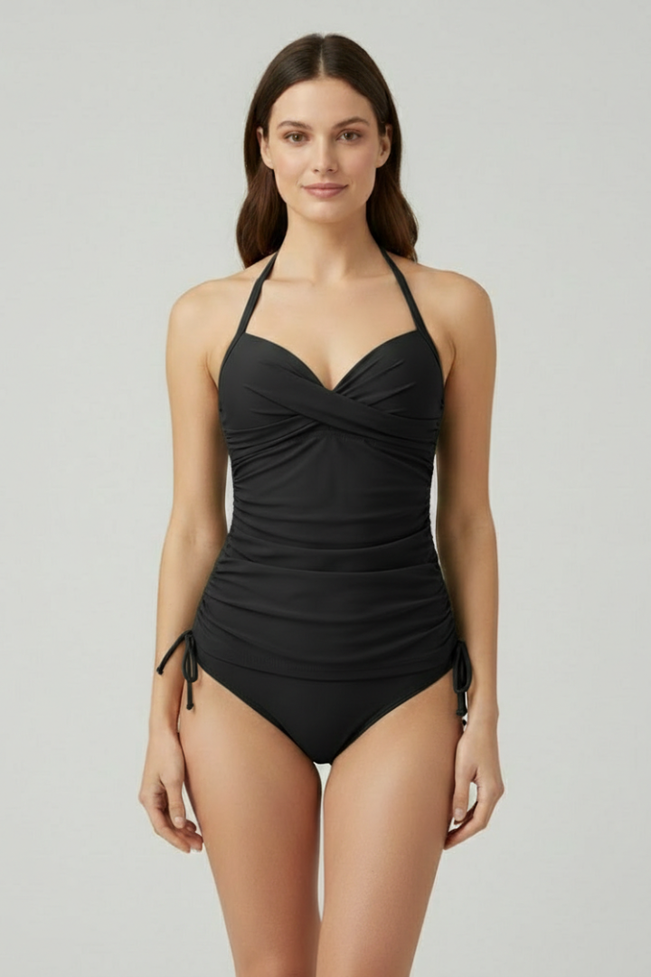 Tankini Set | Halter Neck Swimwear-Women Swimsuit-Lightsnest