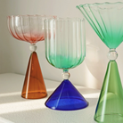 Ribbed Cocktail Glasses | Vintage Colored Glassware-Glass-Lightsnest
