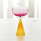 Ribbed Cocktail Glasses | Vintage Colored Glassware-Glass-Lightsnest
