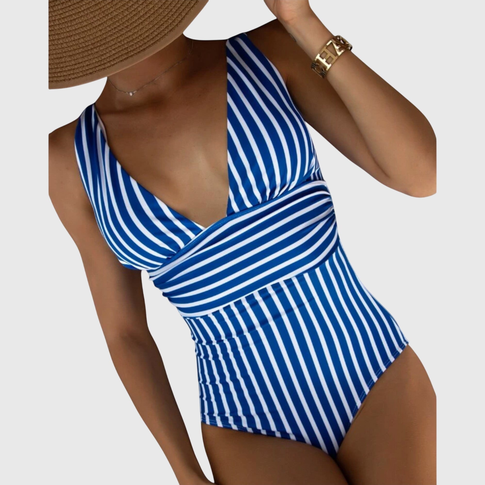 Women Swimsuit | V-Neck One Piece Swimwear-Women Swimsuit-Lightsnest