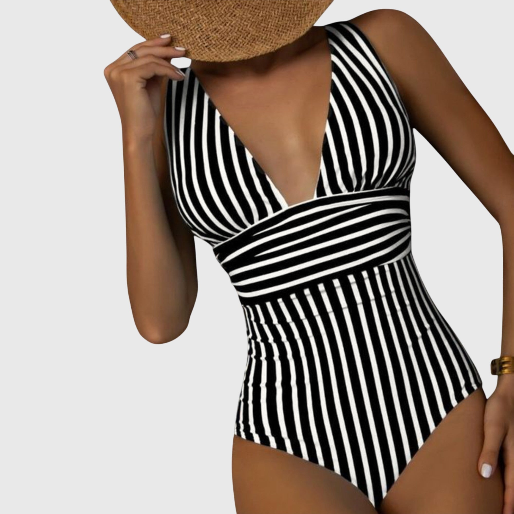 Women Swimsuit | V-Neck One Piece Swimwear-Women Swimsuit-Lightsnest