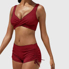 Women Swimsuit | Women Tankini Set With Shorts-Women Swimsuit-Lightsnest
