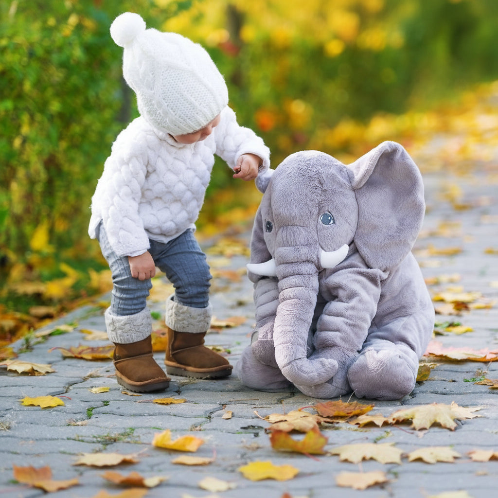 Baby Pillow | Elephant Soft Toy-Toy-Lightsnest