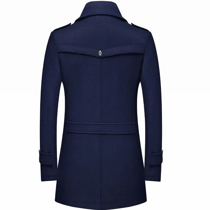 Men's Long Winter Coat with Quilted Lining – Tailored Smart