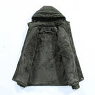 Men's Longline Hooded Winter Jacket - Fleece Lined