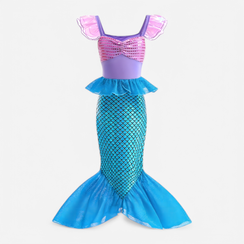 Mermaid Costume Kids | Little Mermaid Outfit-Kids Costume-Lightsnest